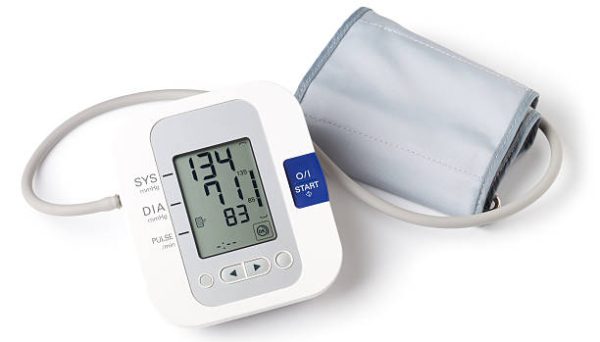 "Blood Pressure Gauge on white. This file is cleaned, retouched and contains"